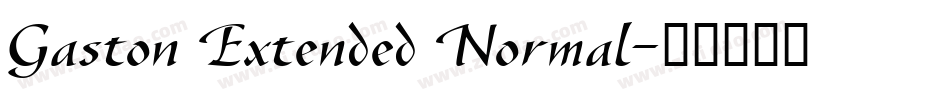 Gaston Extended Normal字体转换